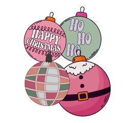 Happy Christmas Ho Ho Ho Ornaments