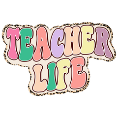 Teacher Life Pink Script