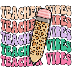 Teacher Vibes Leopard Pencil