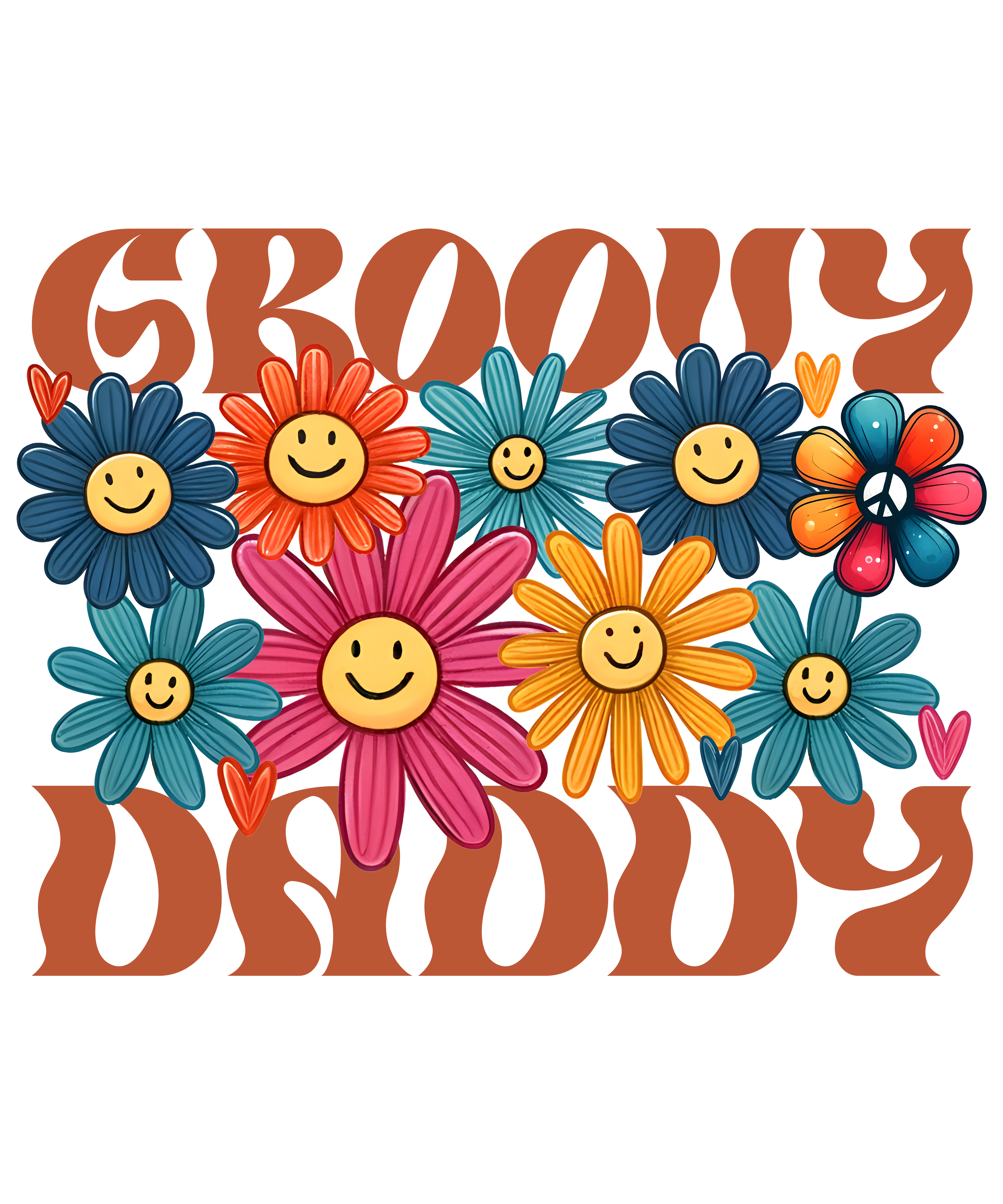 Groovy Daddy Retro Flower