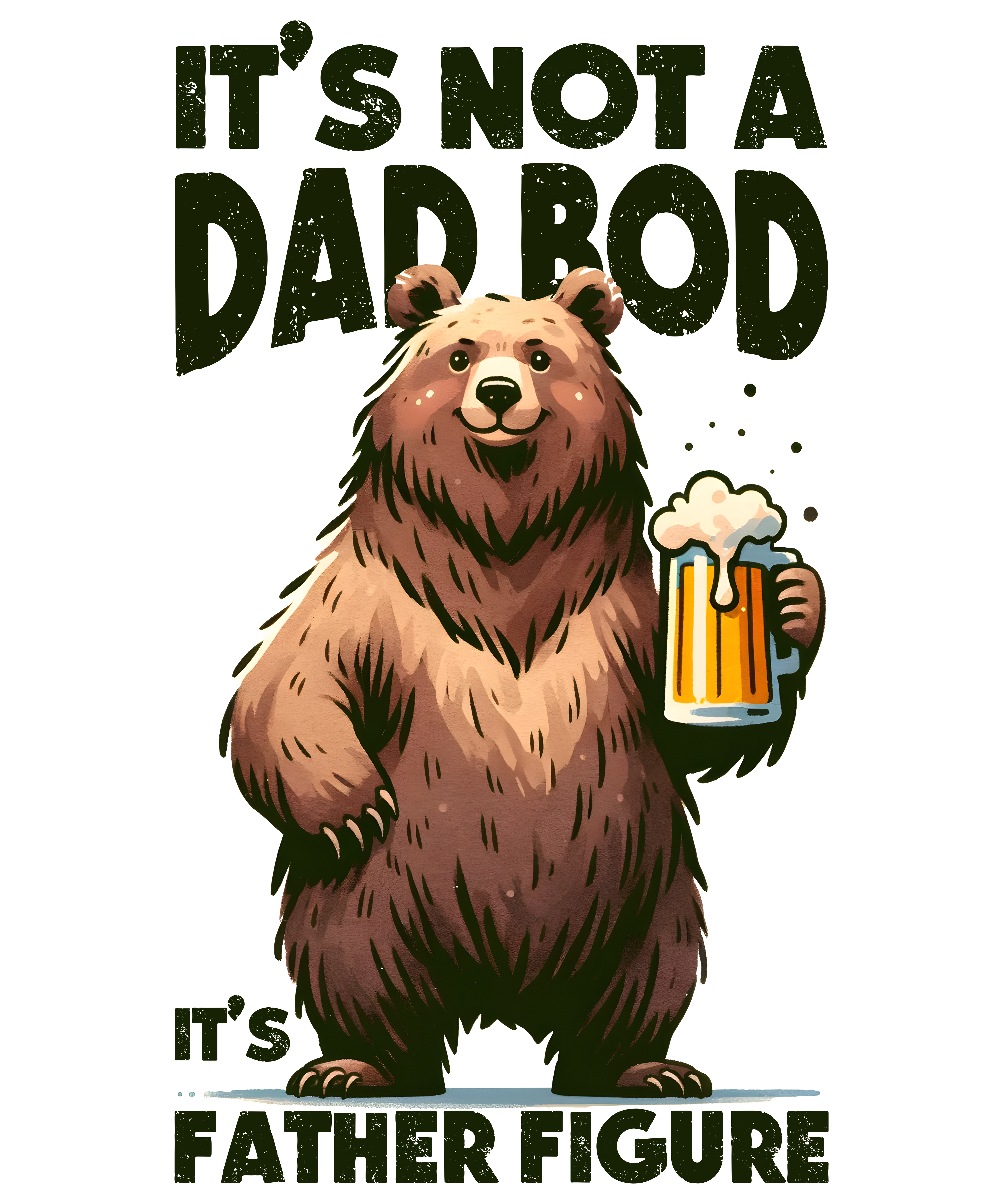 Father Figure Bear With Beer