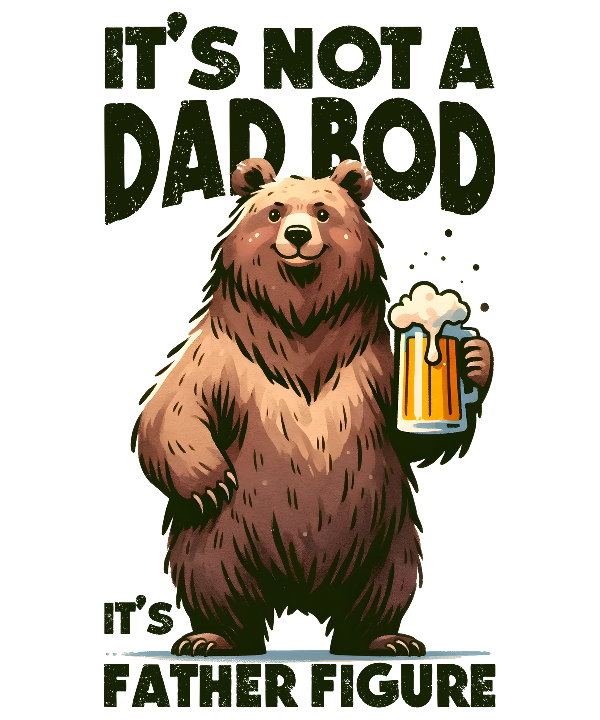 Father Figure Bear With Beer