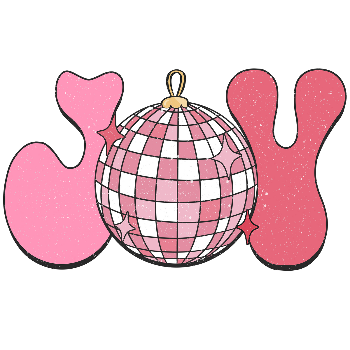 Joy Pink Disco Ornament
