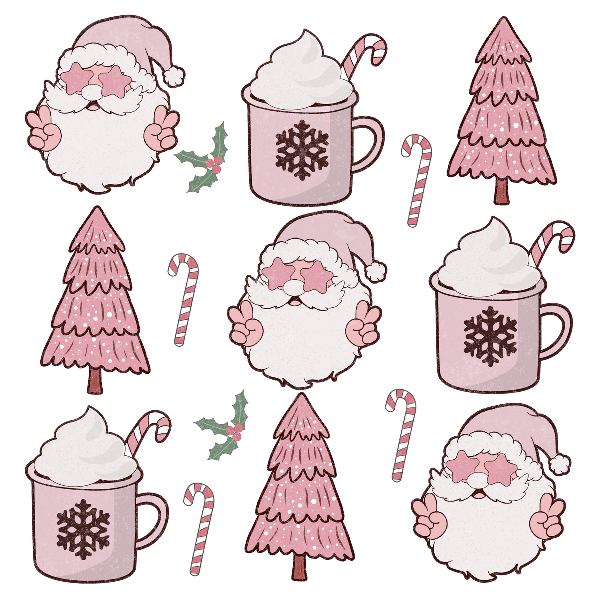 Santa Cocoa Christmas Clipart