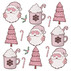 Santa Cocoa Christmas Clipart