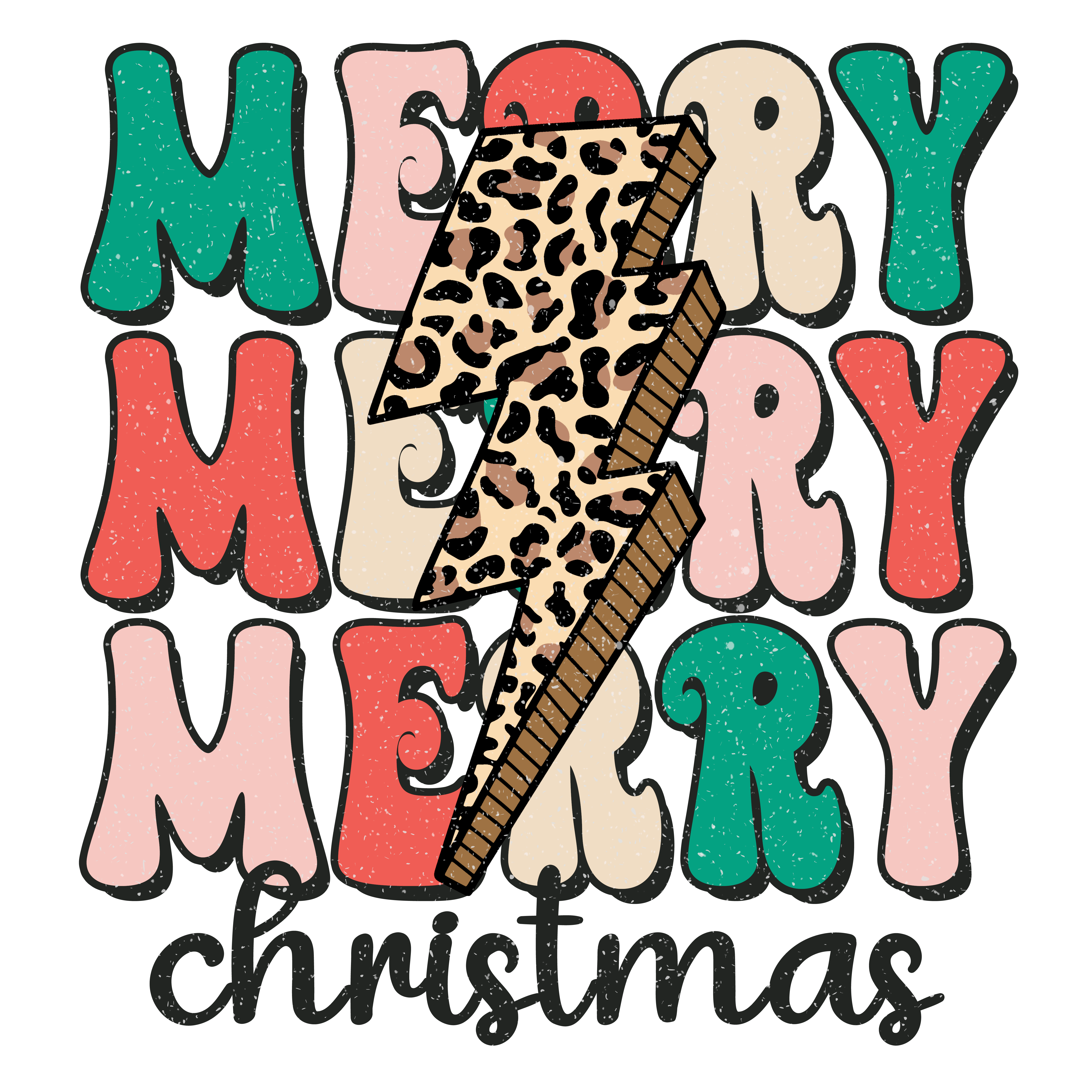 Merry Merry Merry Christmas Leopard