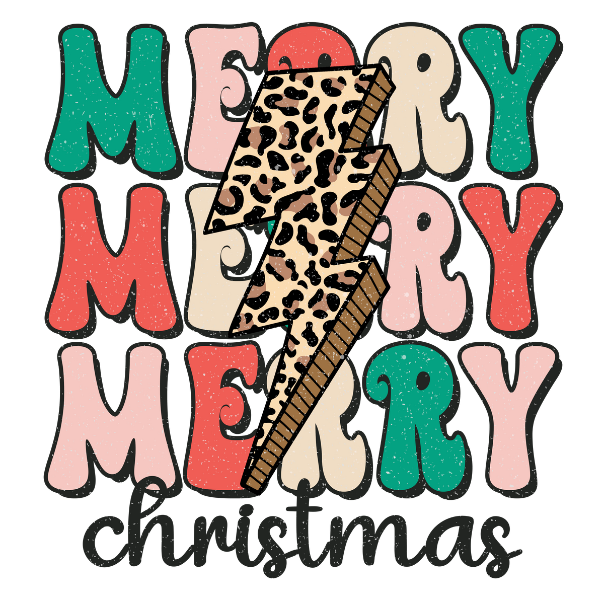 Merry Merry Merry Christmas Leopard