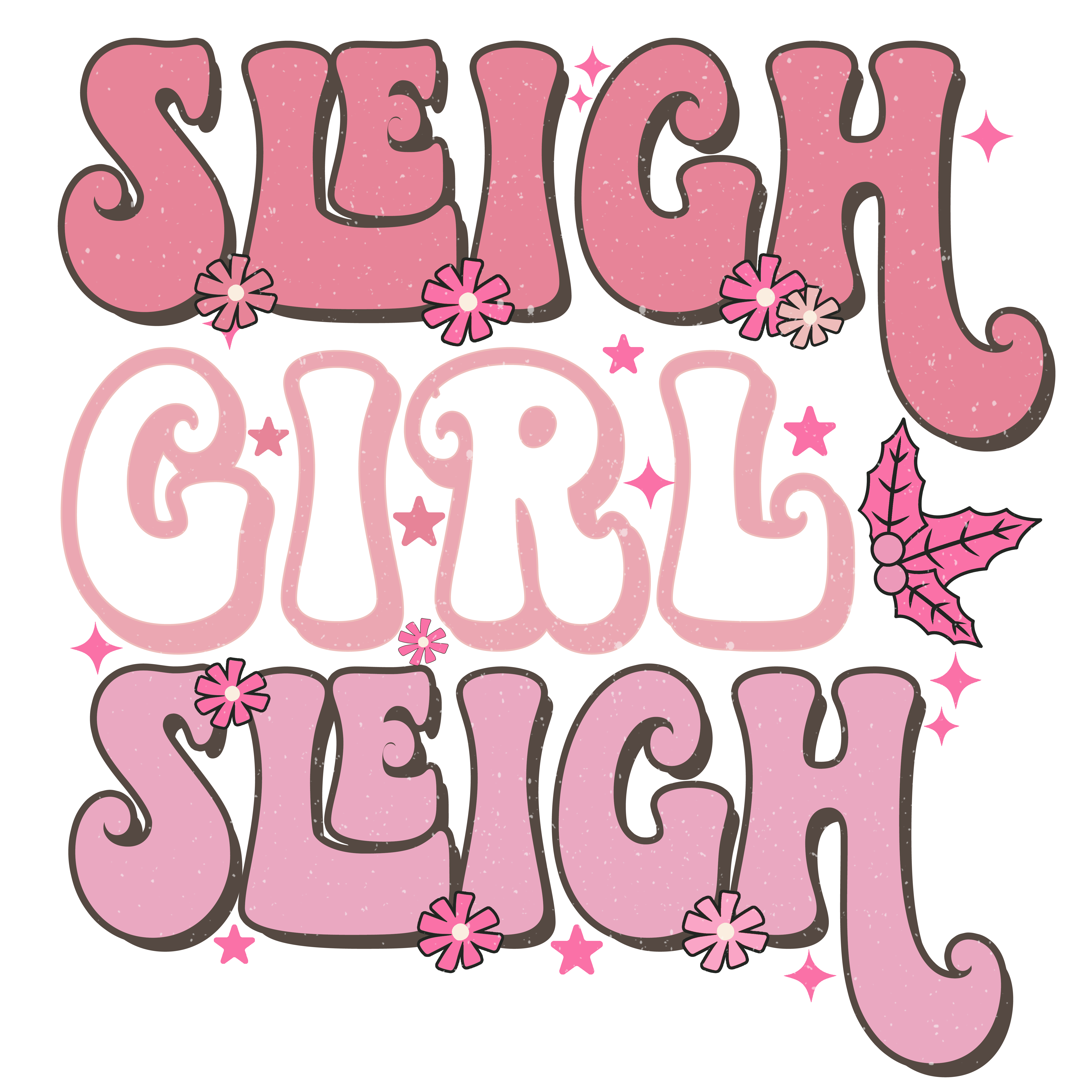 Sleigh Girl Sleigh Pink Daisies