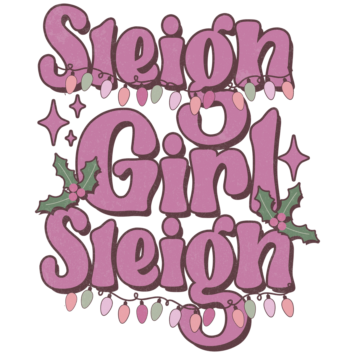 Sleigh Girl Sleigh Pink Lights