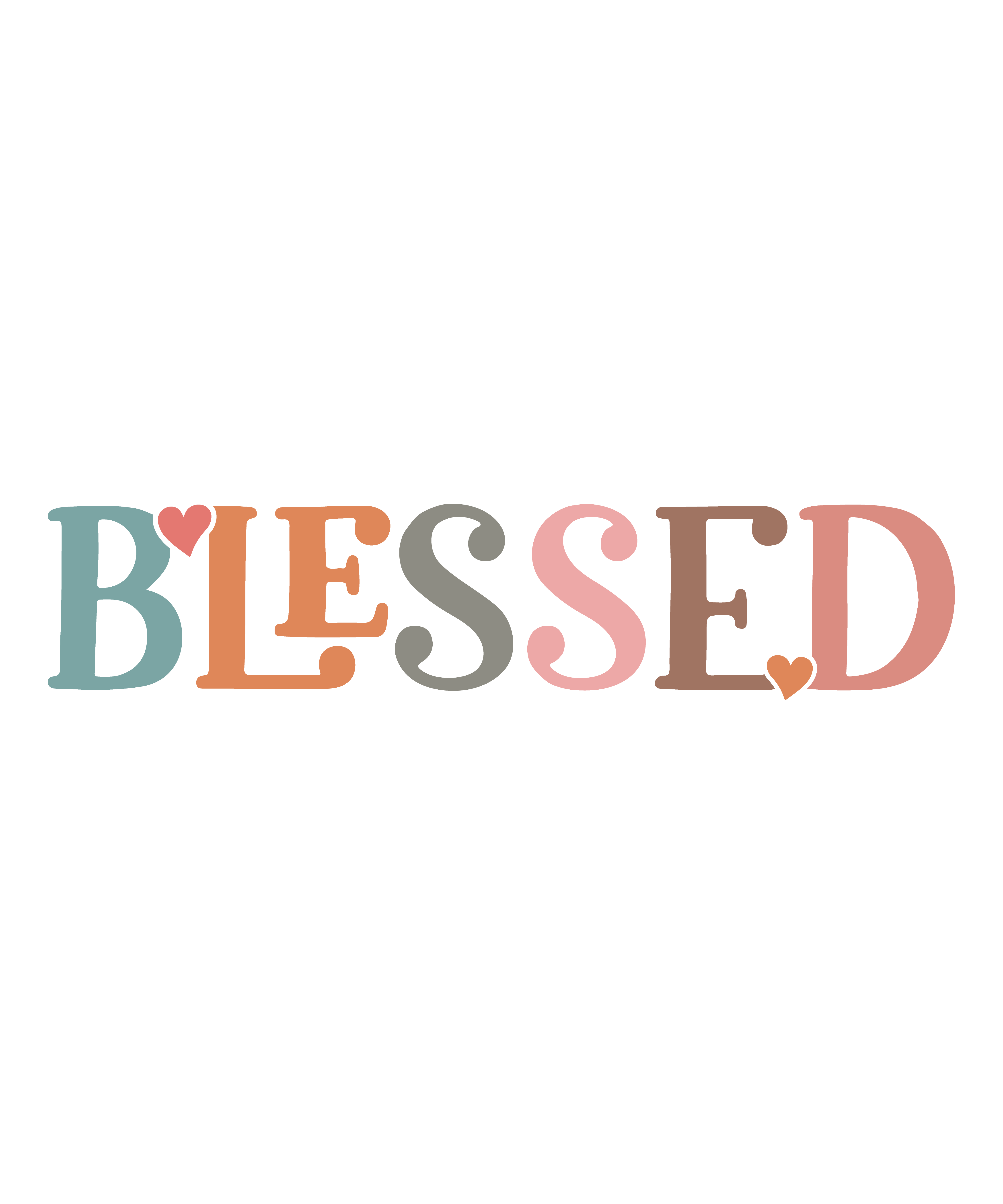 Blessed Pastel Letters