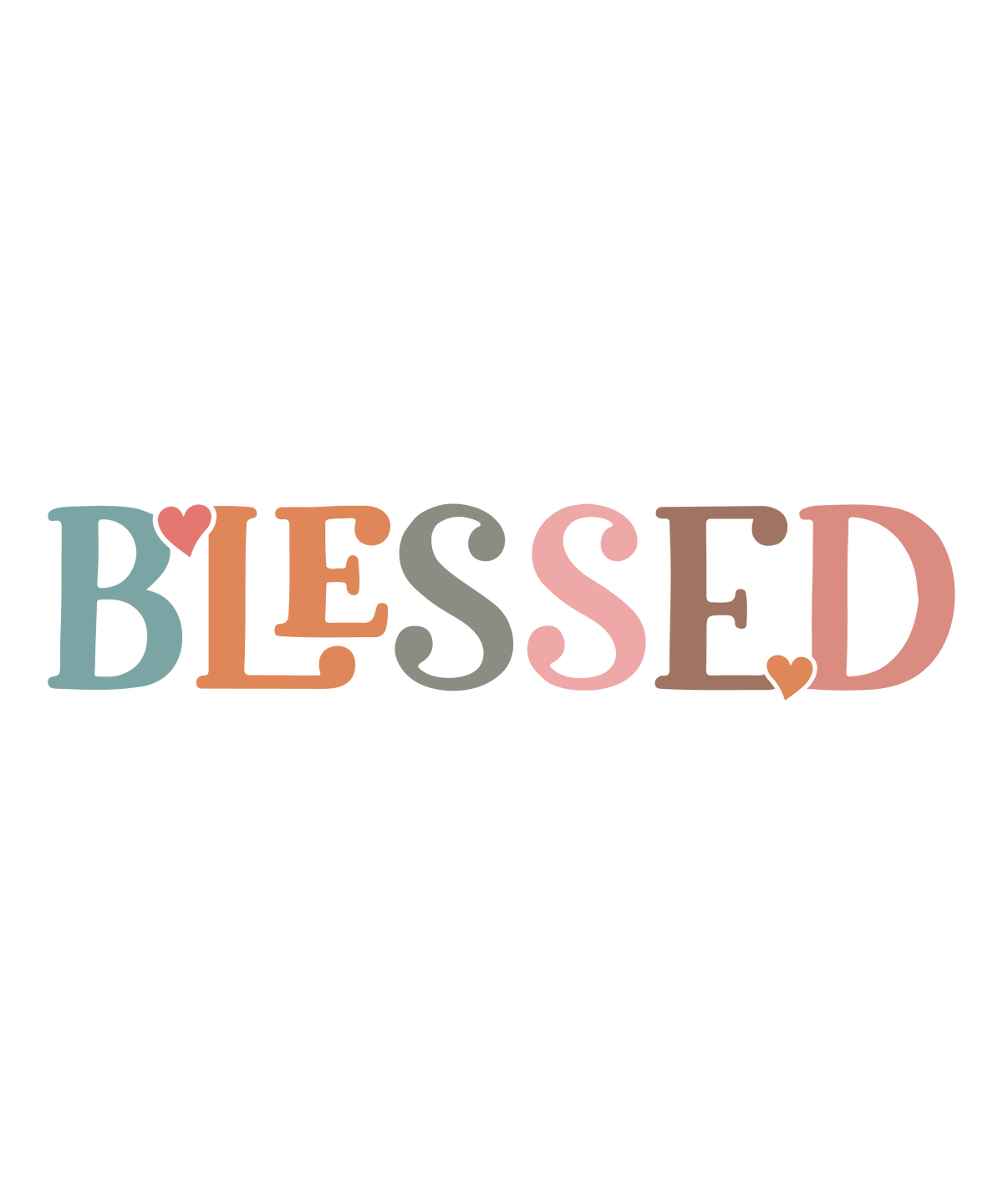 Blessed Pastel Letters