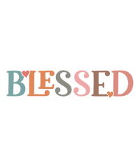 Blessed Pastel Letters