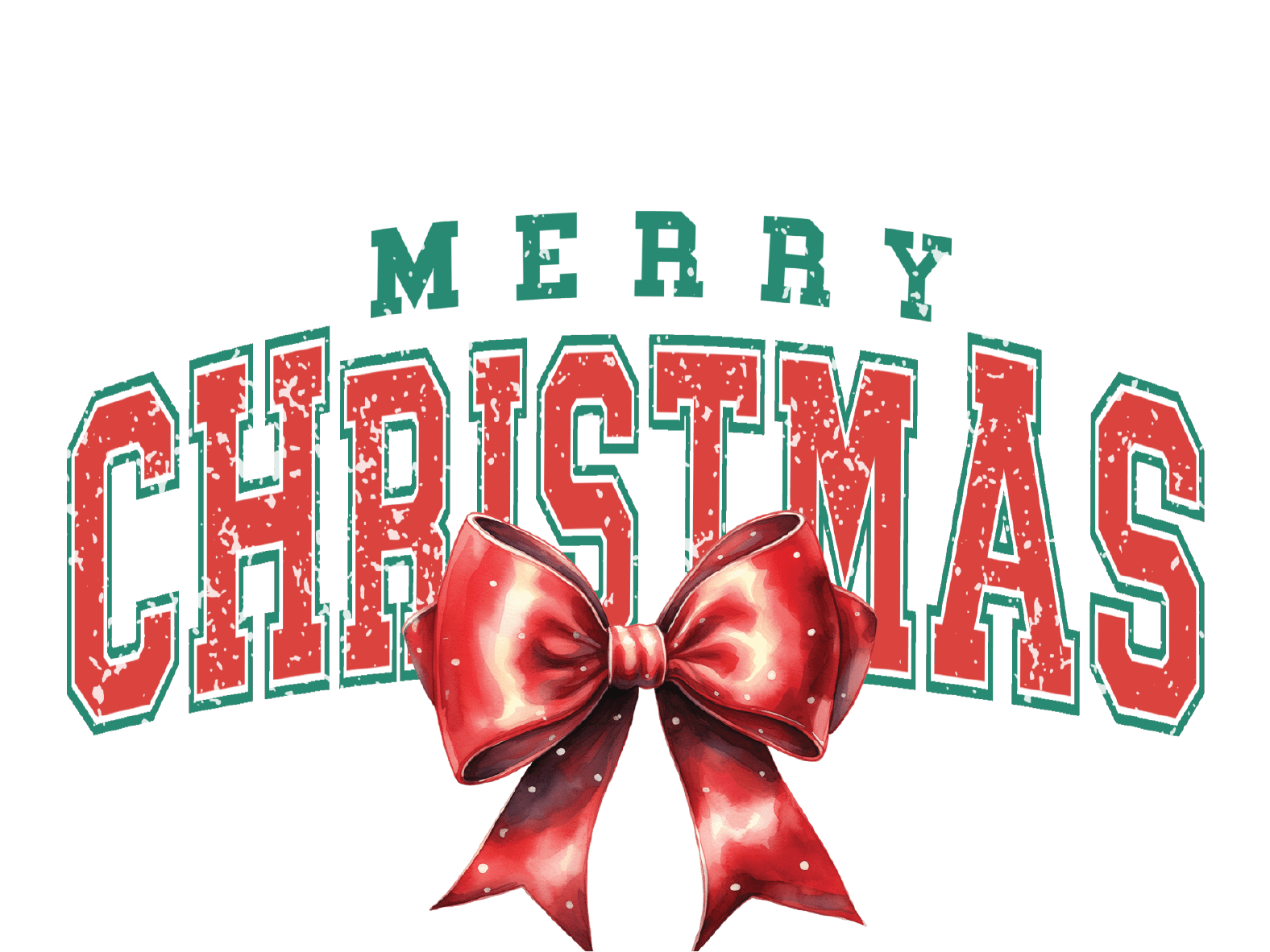 Merry Christmas Red Bow