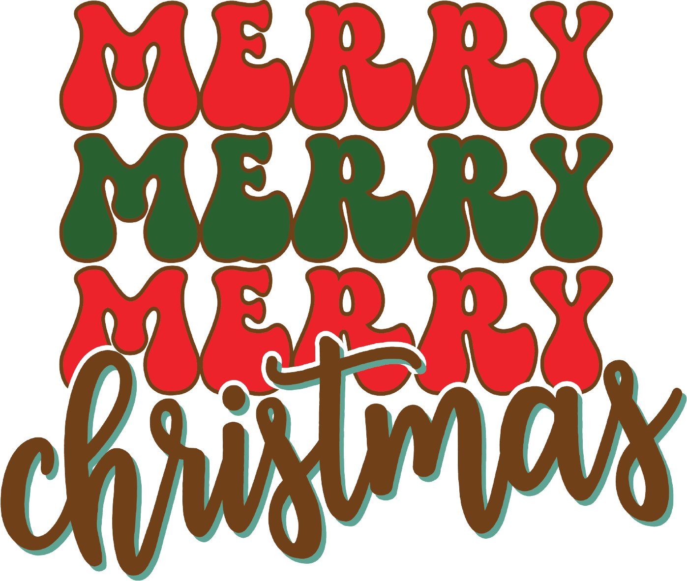 Merry Christmas Red And Green