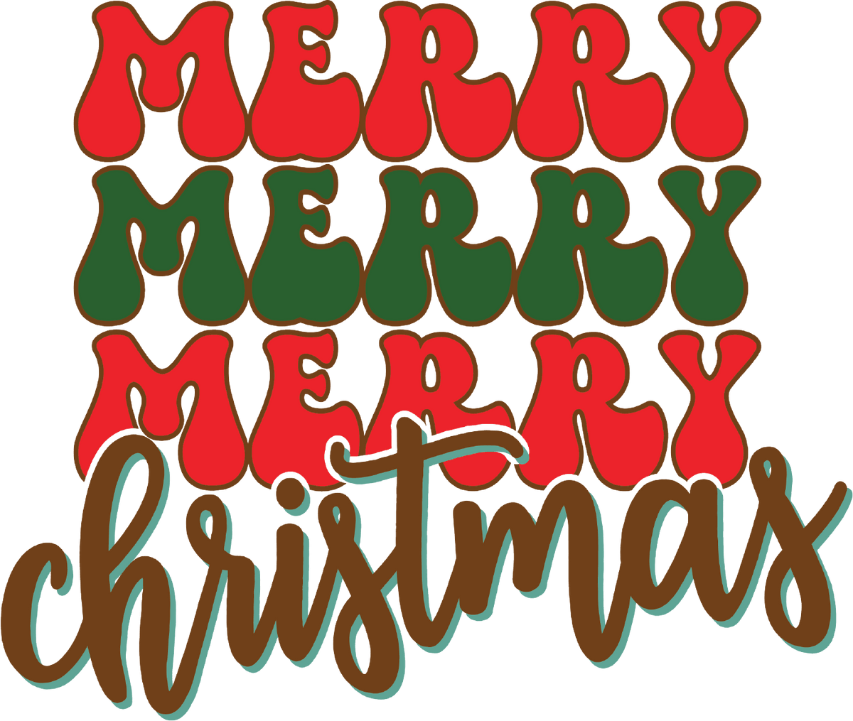 Merry Christmas Red And Green