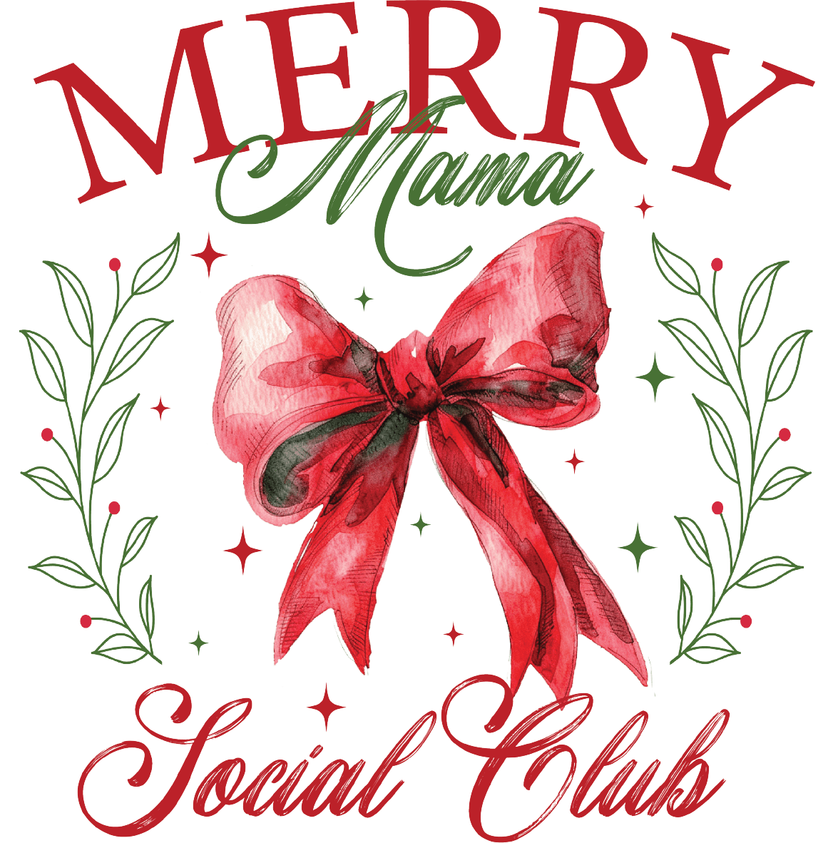 Merry Mama Social Club Red Bow