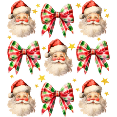 Santa And Bows Pattern