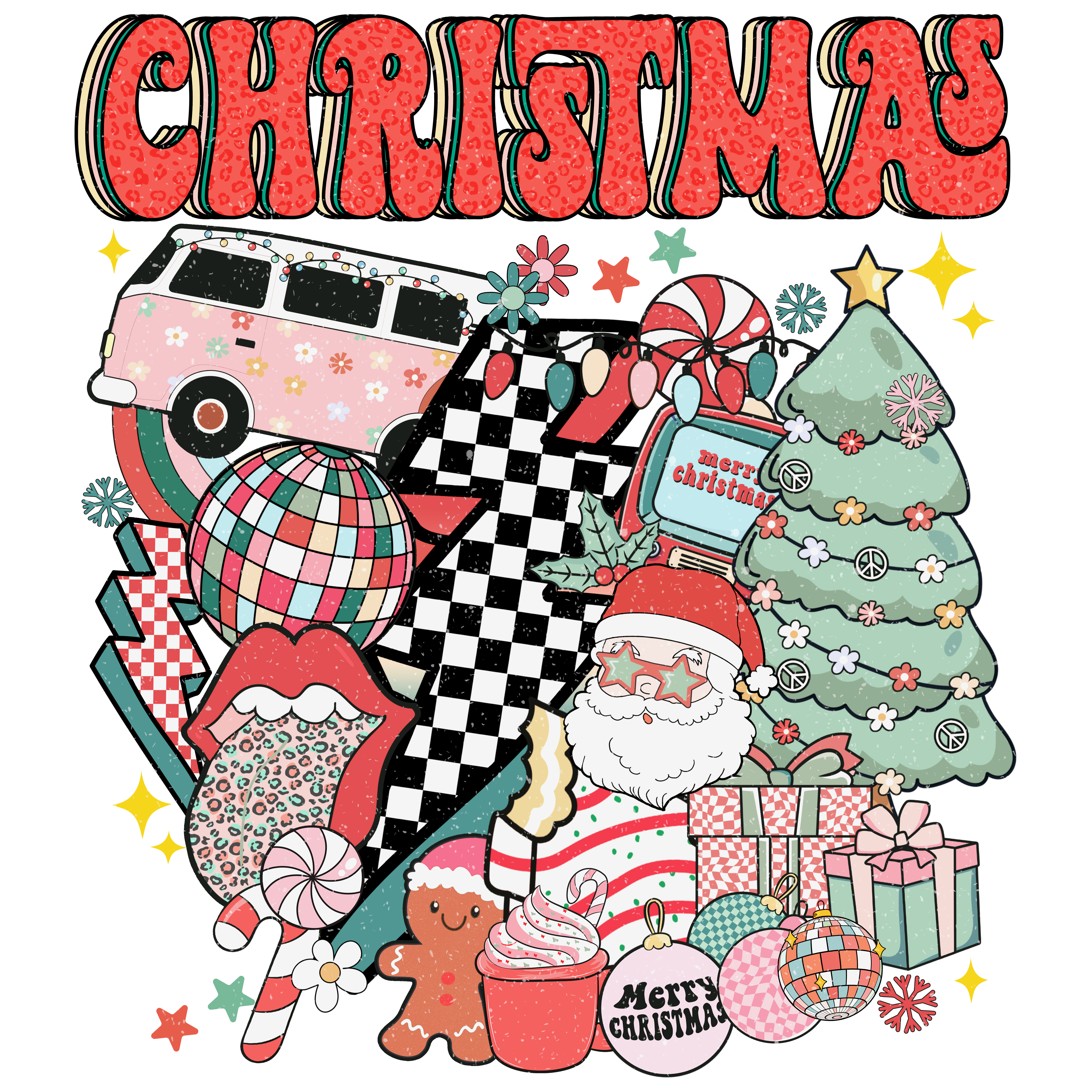 Christmas Retro Van