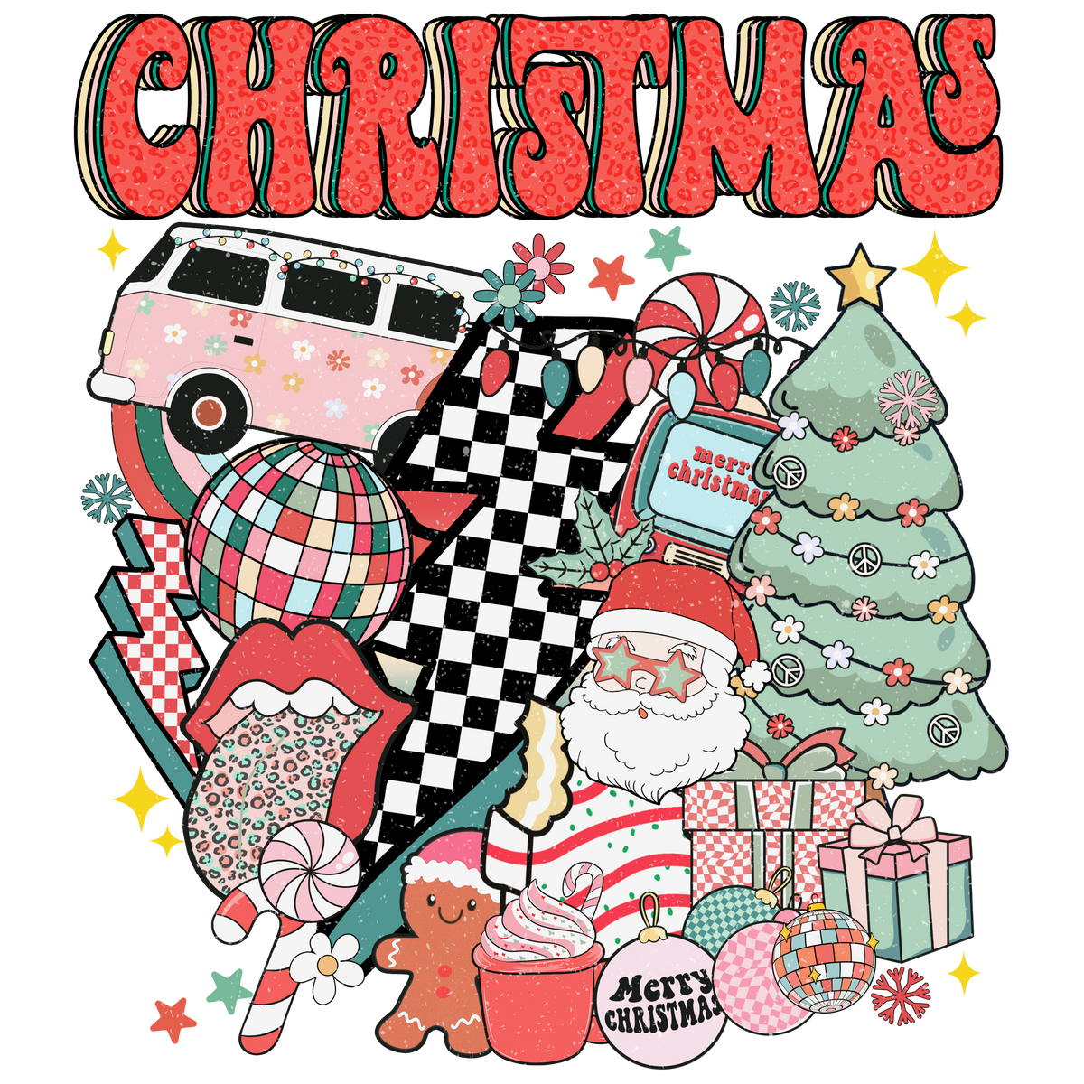 Christmas Retro Van