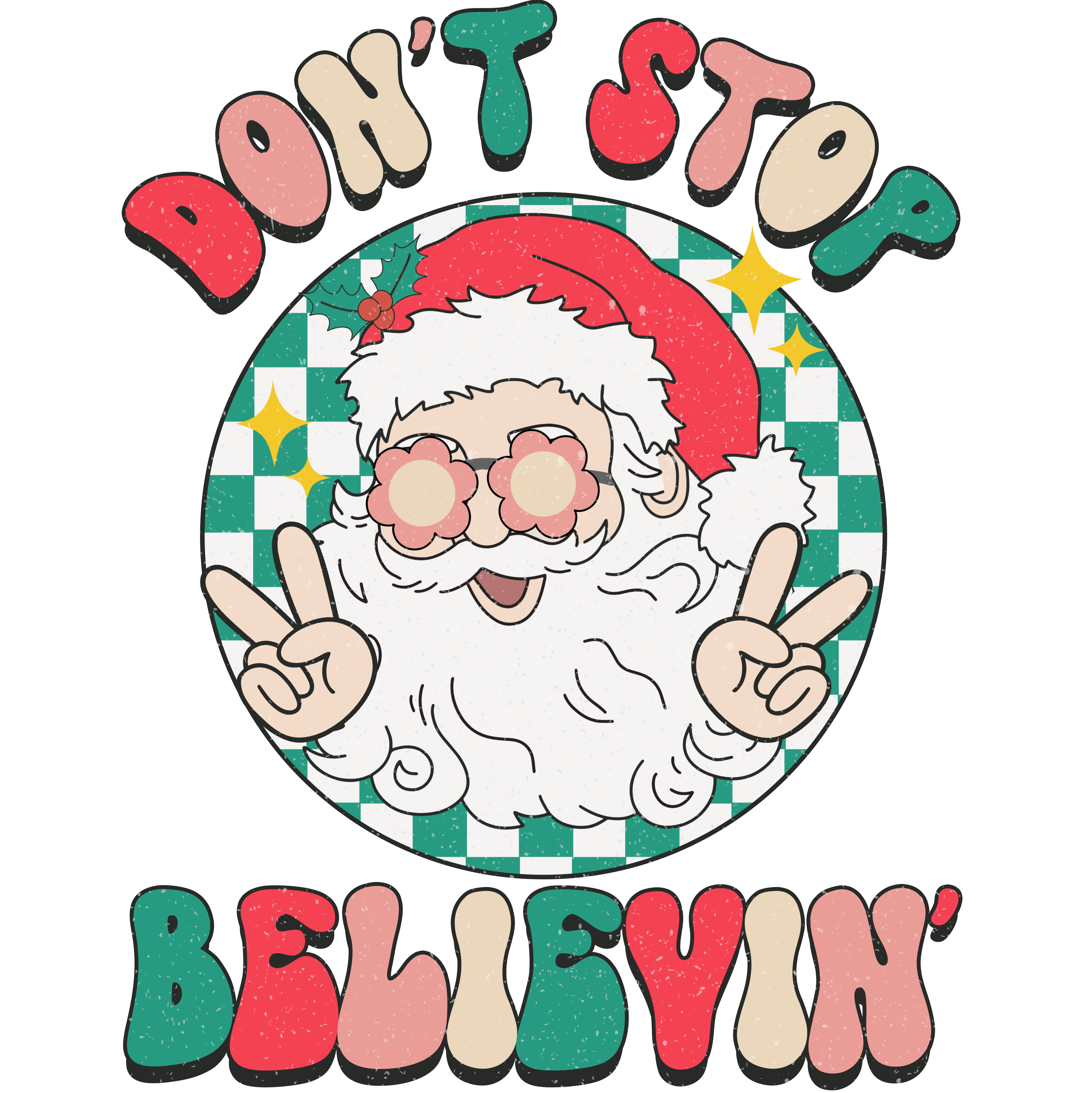 Don’t Stop Believin’ Santa Circle