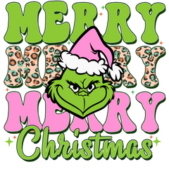 Merry Merry Merry Christmas Green Grinch