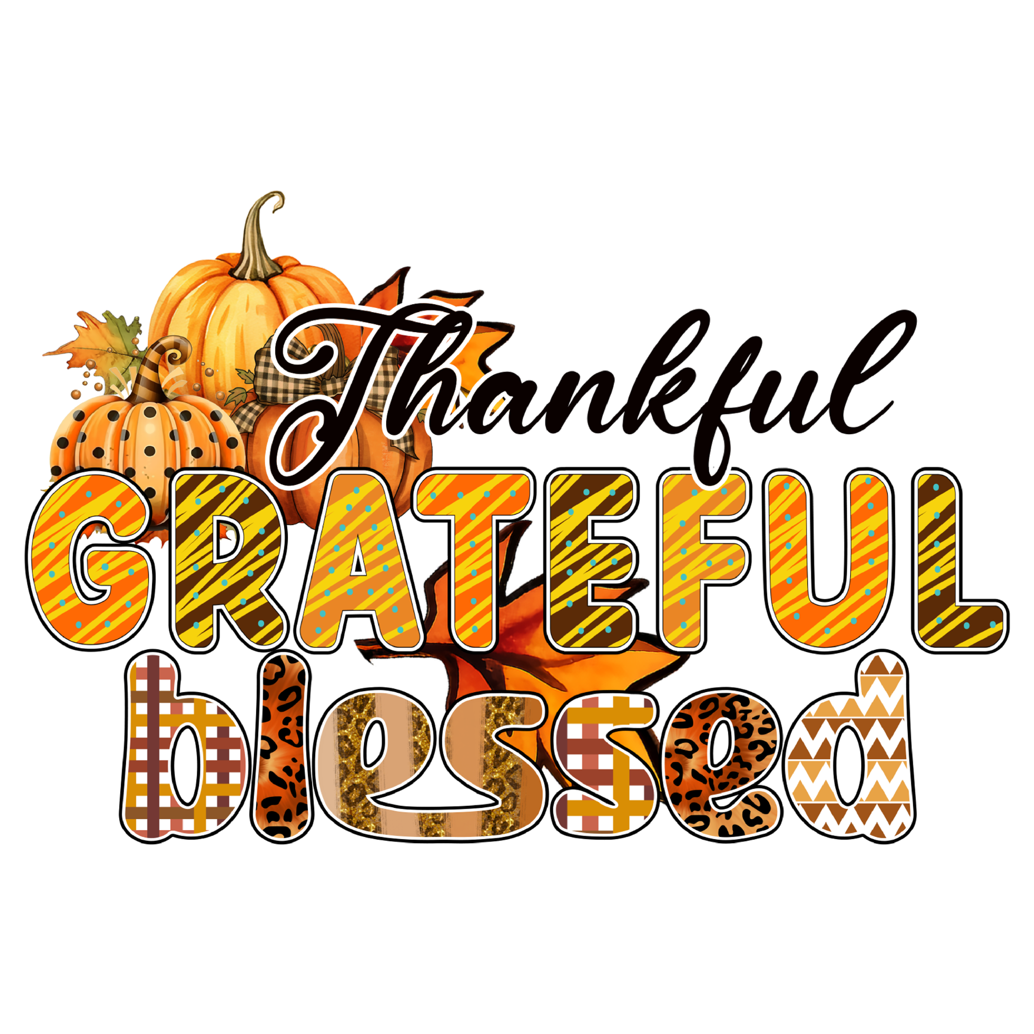 Thankful Grateful Blessed Bold