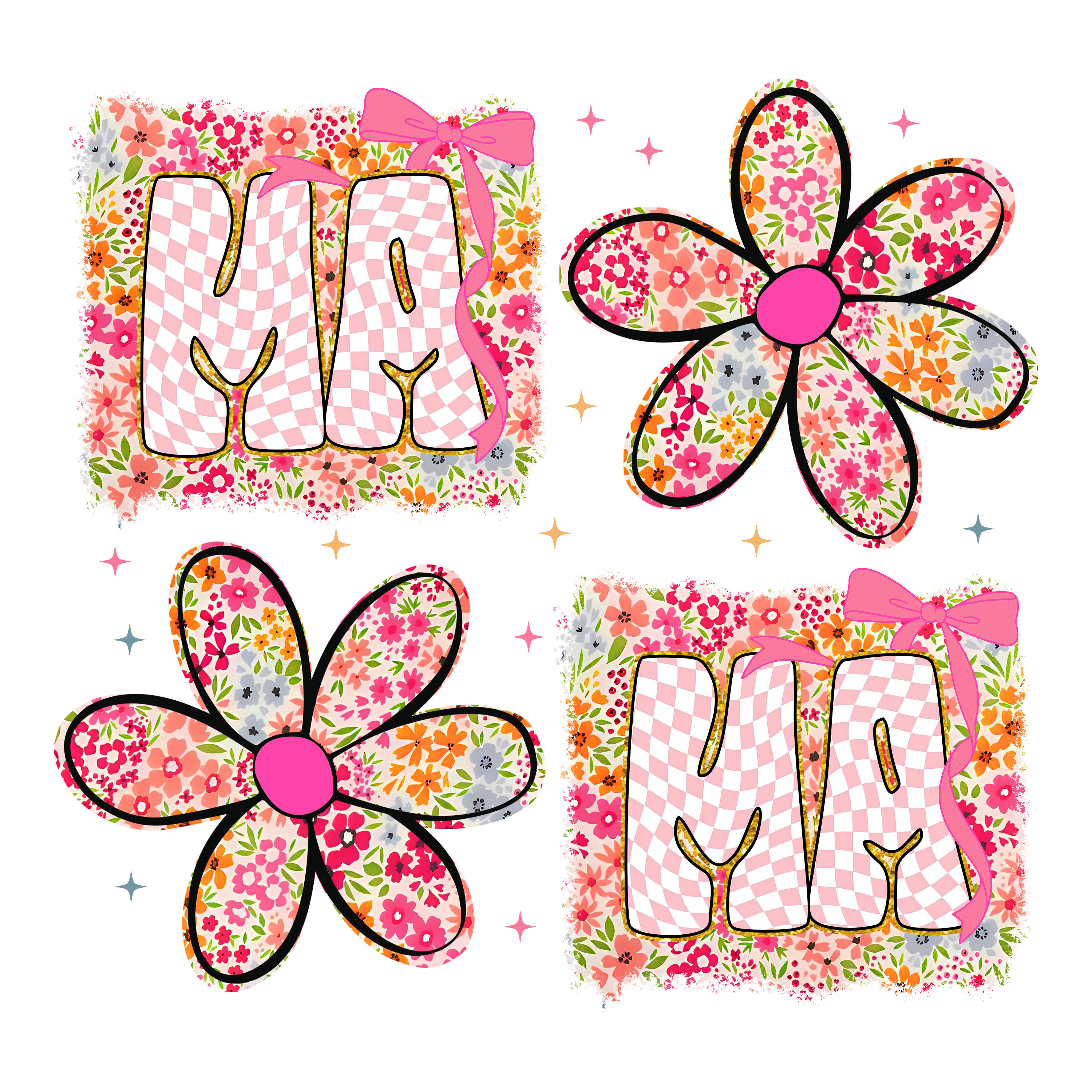Mama Flower Letters