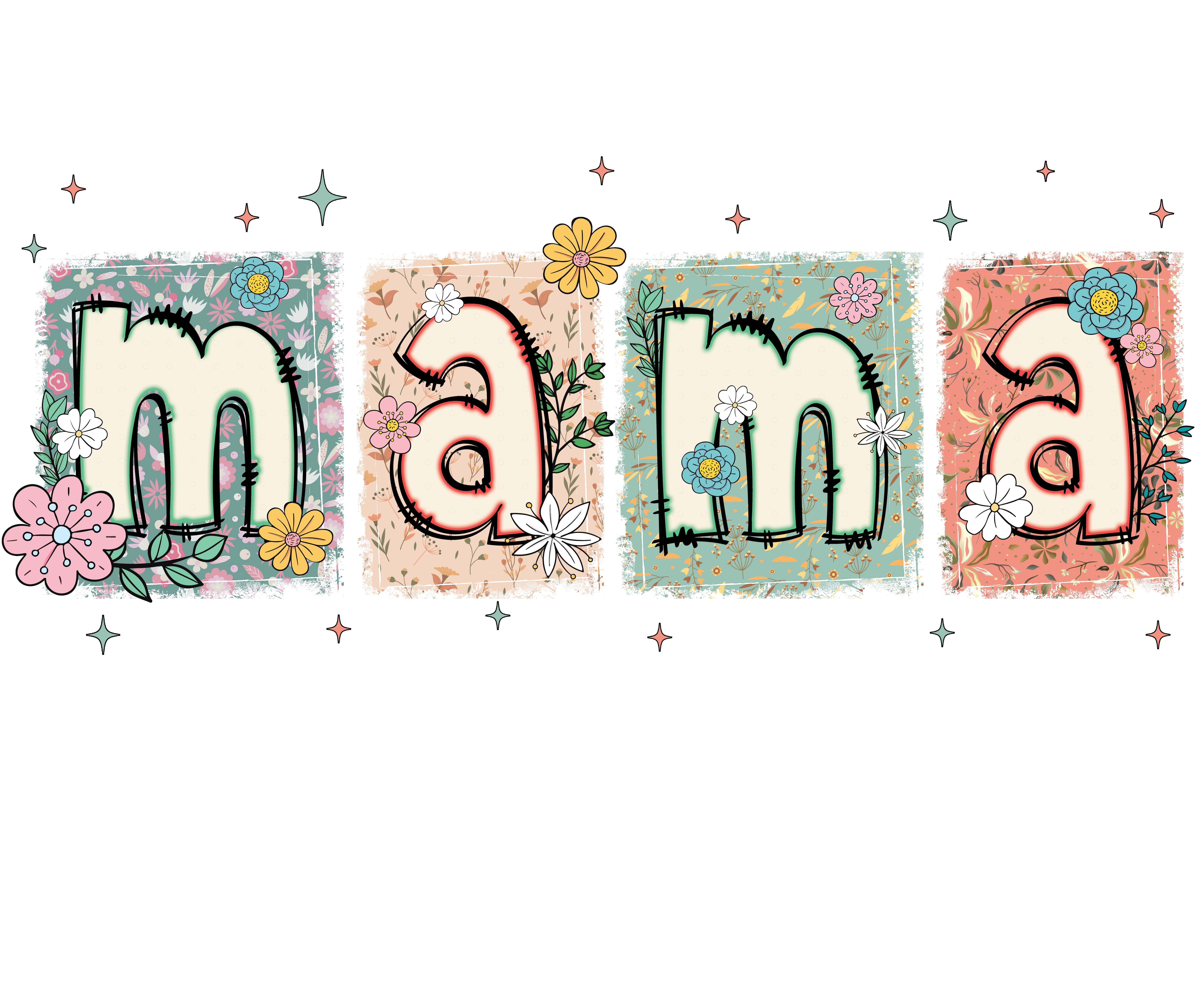 Mama Floral Script