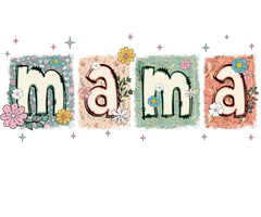 Mama Floral Script