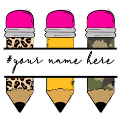 Your Name Here Pencil Banner