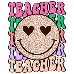 Teacher Smiley Leopard Face